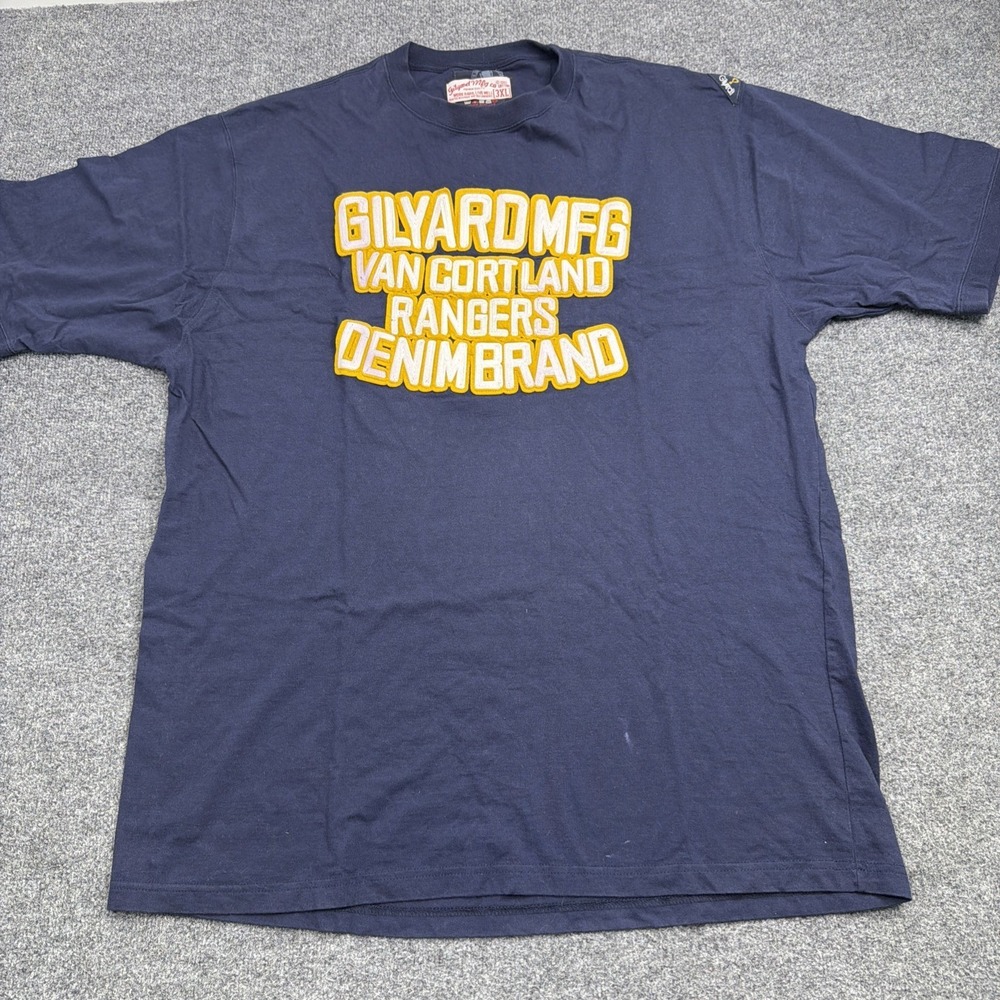 Gilyard Mfg Van Cortland Rangers Denim Brand Graphic Tee Shirt Navy Blue 3XL